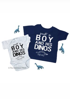 Just A Boy & His Dinos – Child Shirt