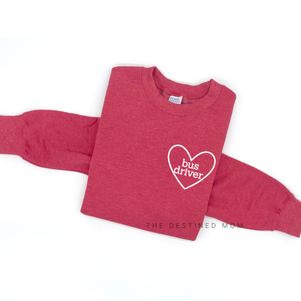 Bus Driver Heart - Unisex Fleece Pullover