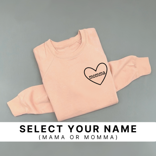 Mama/ Momma Heart (Select Your Name) - Unisex Lightweight Pullover