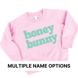 LITTLE BUNNIES (Select Your Name) - Unisex Child Fleece Pullover