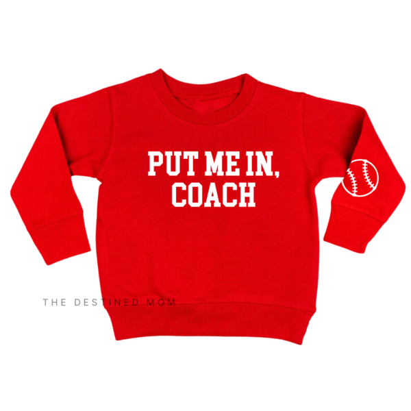 Put Me In Coach (Baseball/ Softball) - Unisex Child Fleece Pullover