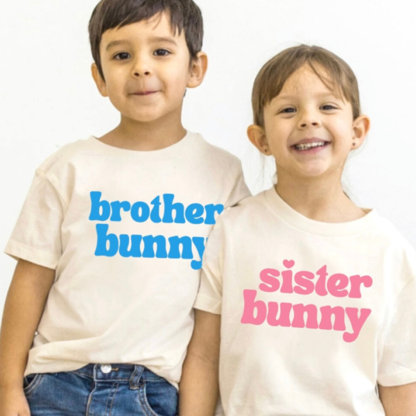 LITTLE BUNNIES (Select Your Name) - Child Shirt - Image 3