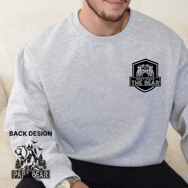 Don't Wake The Bear: Papa Bear (Front + Back Design) - Unisex Fleece Pullover