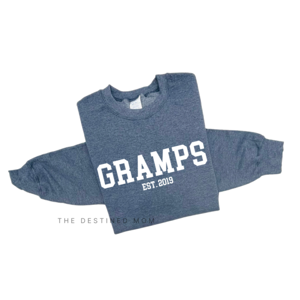 Custom: Family Est (All Grandpa Names – Choose Name & Year) – Unisex Fleece Pullover - Image 2
