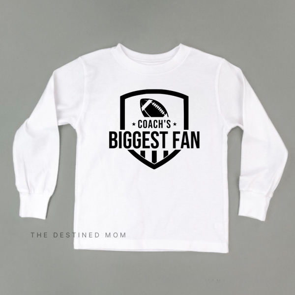 Coach's Biggest Fan (Football) - Long Sleeve Child Shirt