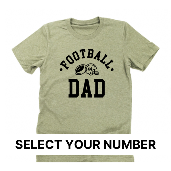 Custom: Football Dad (Select Your Number) - Unisex Tee