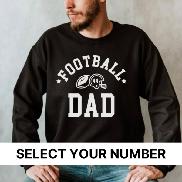Custom: Football Dad (Select Your Number) - Unisex Fleece Pullover