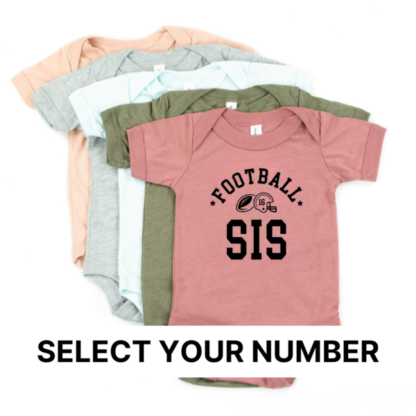 Custom: Football Sis (Select Your Number) - Child Shirt