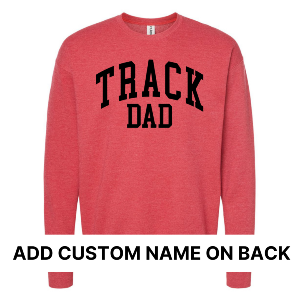 Custom: Track Dad (Front + Back Design) - Unisex Fleece Pullover