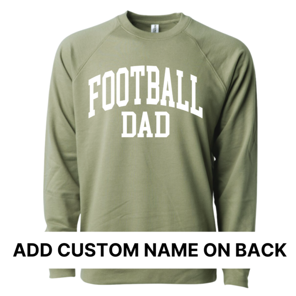 Custom: Football Dad (Front + Back Design) - Unisex Lightweight Pullover