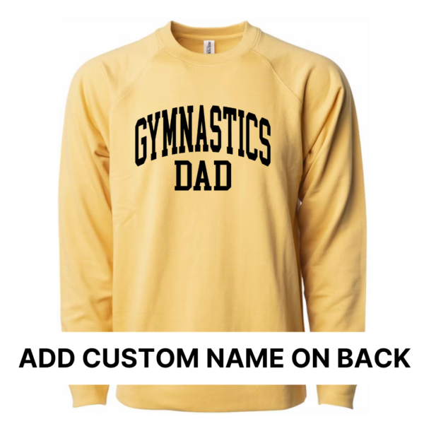Custom: Gymnastics Dad (Front + Back Design) - Unisex Lightweight Pullover