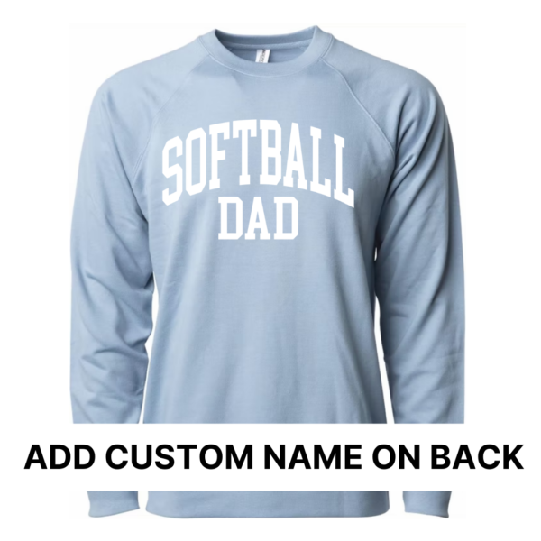 Custom: Softball Dad (Front + Back Design) - Unisex Lightweight Pullover
