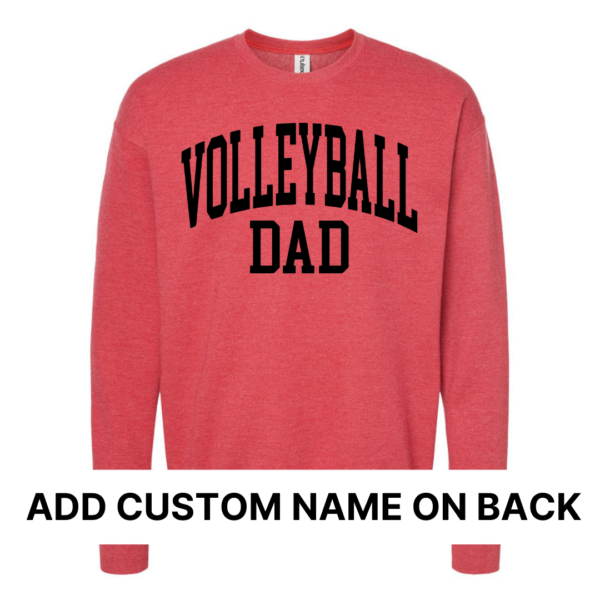 Custom: Volleyball Dad (Front + Back Design) - Unisex Fleece Pullover