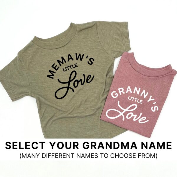 Grandma's Little Love (Select Your Grandma Name) - Child Shirt