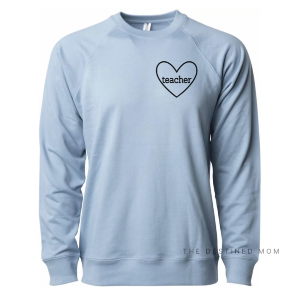 Teacher Heart - Unisex Lightweight Pullover