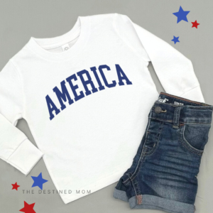 America (Oversized) - Long Sleeve Child Shirt