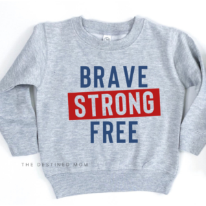Brave Strong Free - Unisex Child Fleece Pullover