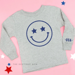 Happy Face (Star Eyes) - Long Sleeve Child Shirt