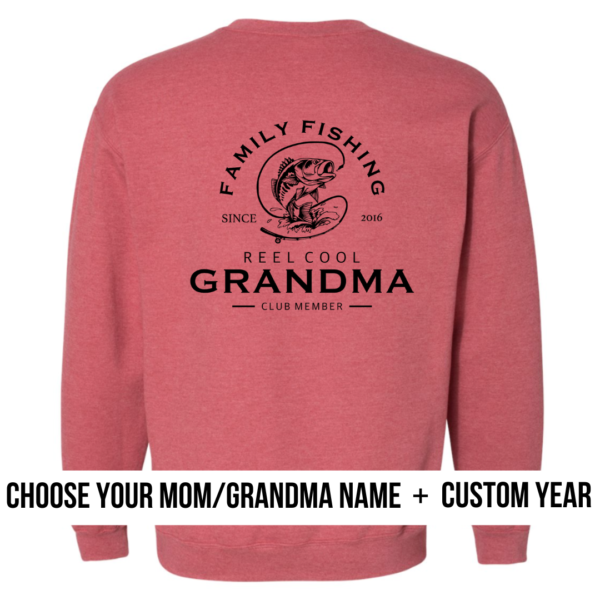 Custom: Reel Cool (Front + Back Design) - Unisex Fleece Pullover (Select Your Mom/ Grandma Name + Custom Year)