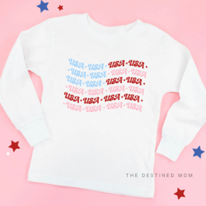 USA Flag - Long Sleeve Child Shirt