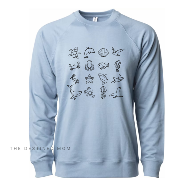 Ocean Animals x4 - Unisex Lightweight Pullover