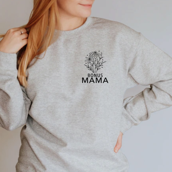 Bonus Mama (Floral) - Unisex Fleece Pullover