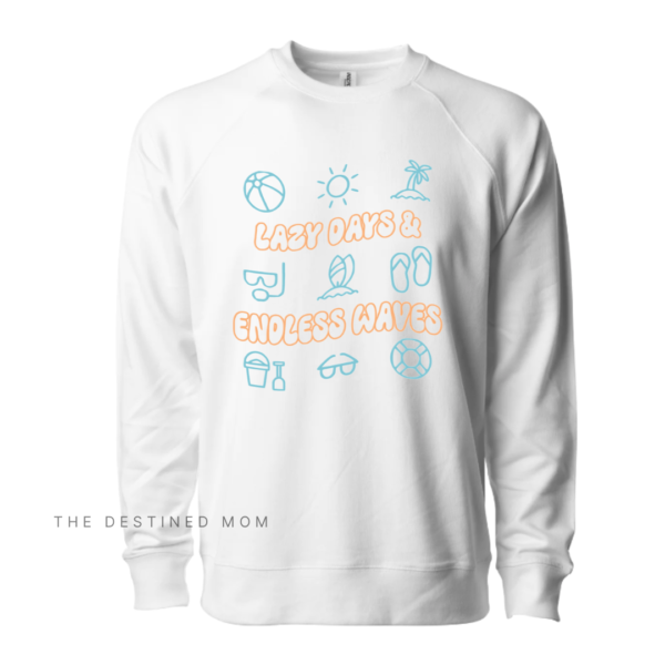 Lazy Days & Endless Waves - Unisex Lightweight Pullover