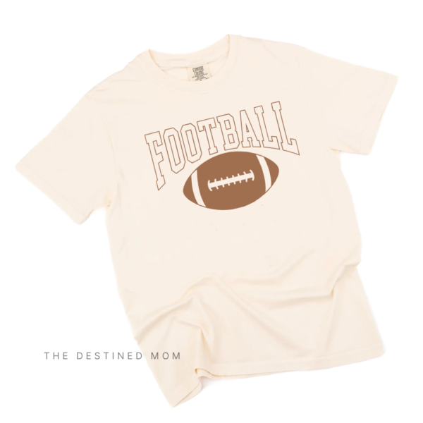 Football (Brown Varsity Outline) - Unisex Comfort Colors® Tee