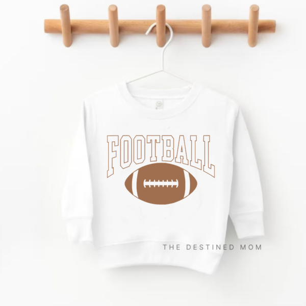 Football (Brown Varsity Outline) - Unisex Child Fleece Pullover