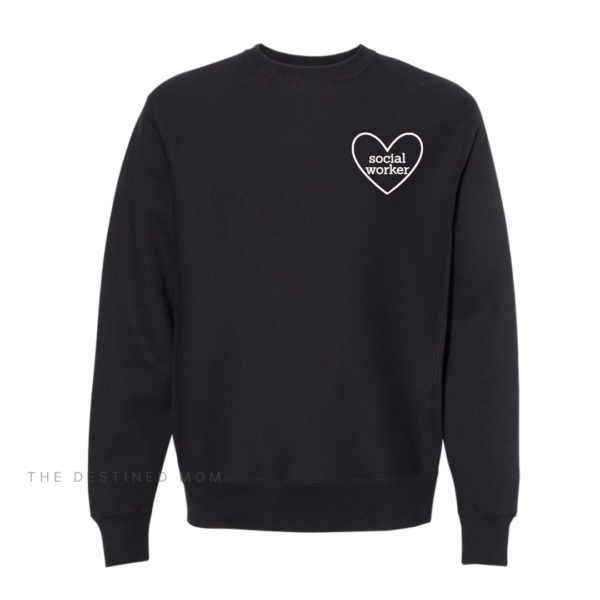 Social Worker Heart - Unisex Fleece Pullover