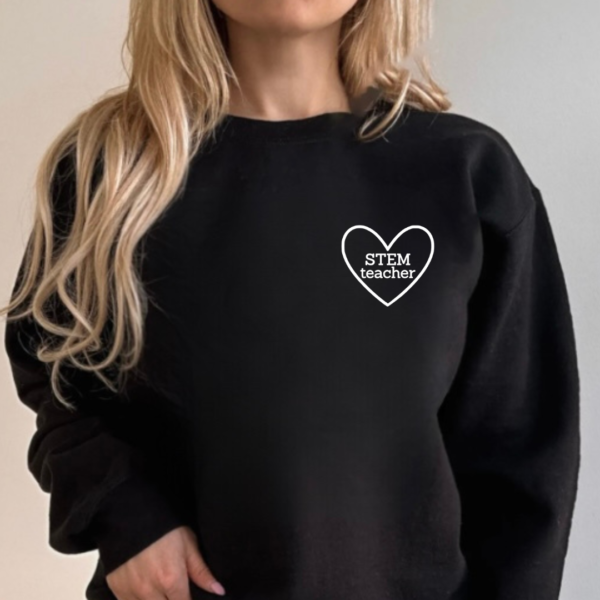 STEM Teacher Heart - Unisex Fleece Pullover