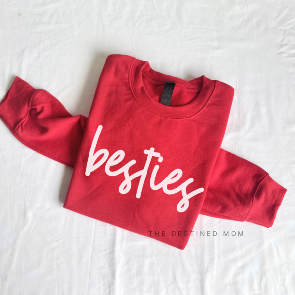 Besties (Script) - Unisex Fleece Pullover