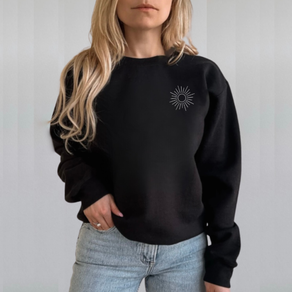Because He Lives (Front + Back Design) - Unisex Fleece Pullover - Image 2