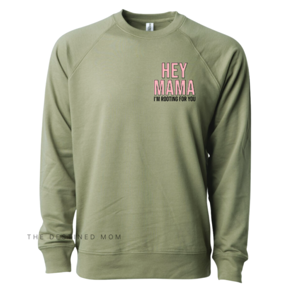 Hey Mama (Front + Back Design) - Unisex Lightweight Pullover