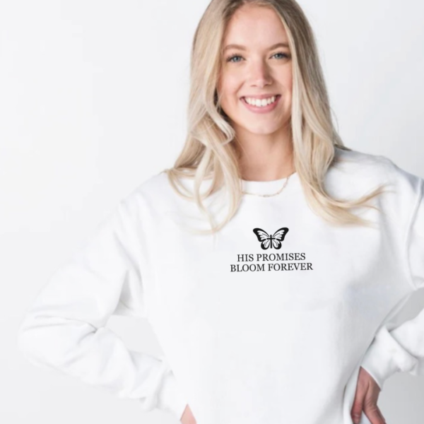His Promises Bloom Forever - Unisex Fleece Pullover