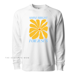 Shine Bright For Jesus - Unisex Lightweight Pullover