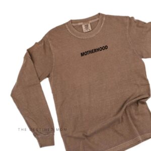 Motherhood (Minimal Essentials) - Long Sleeve Comfort Colors® Tee