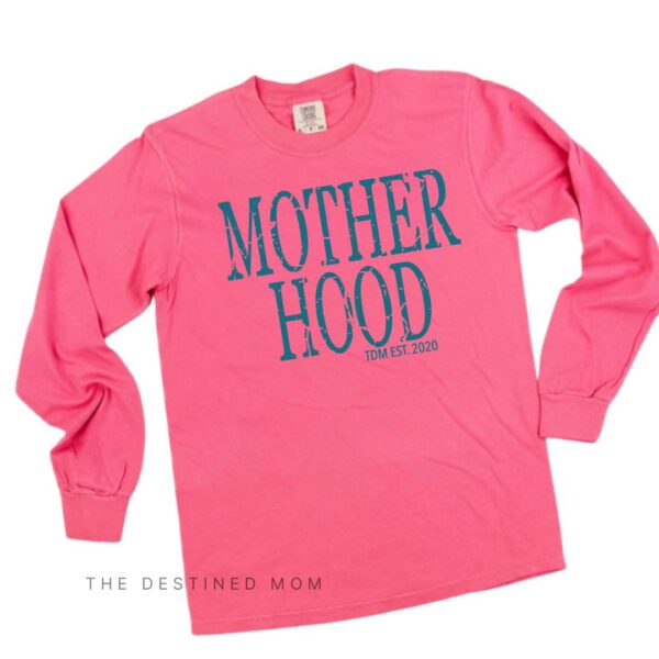 Motherhood (Distressed) - Long Sleeve Comfort Colors® Tee