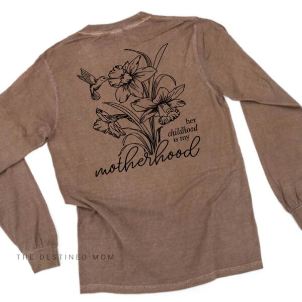 Her Childhood (Front + Back Design) - Long Sleeve Comfort Colors® Tee