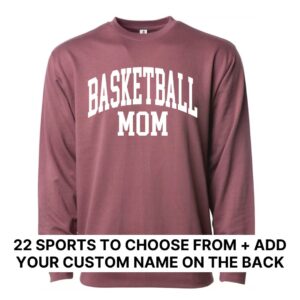Custom: Sport Mom: Select Your Sport (Front + Back Design) - Unisex Lightweight Pullover